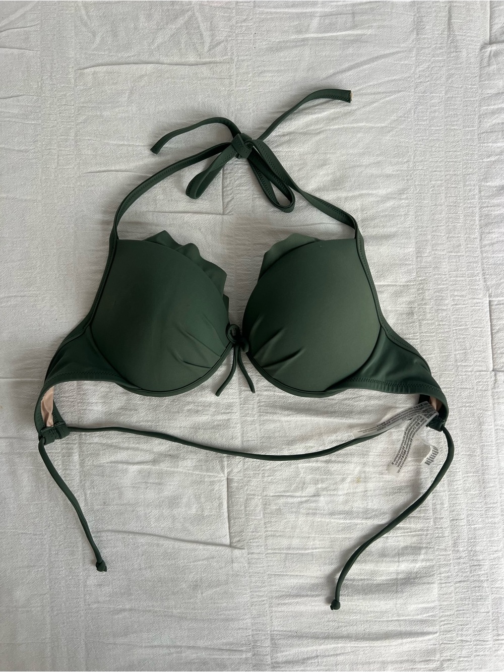 Victoria's Secret Dark Green Halter Bikini Top